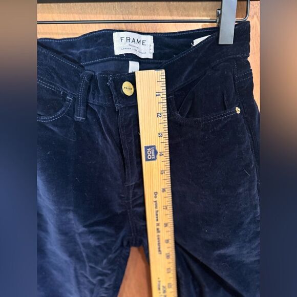 Frame Denim Skinny Stretch Velvet cords  Size 24 Navy Blue - Picture 10 of 10